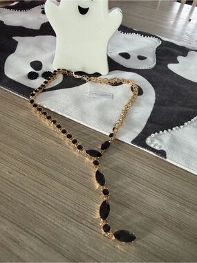 Park Lane Gold-Tone Necklace with Black Stones